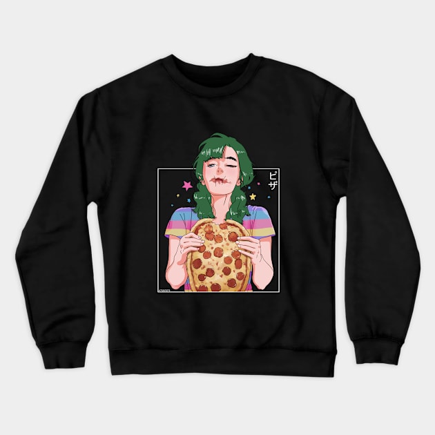 Pizza Crewneck Sweatshirt by NervousBird